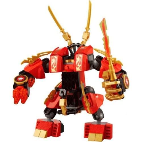 9790 New Kais Fire Mech Kay Flame Mecha Robot Ninja Building Blocks Kids Educational Toys for Children