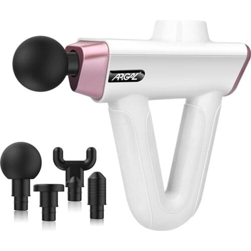 Percussion Massage Gun Double Handle Deep Tissue Muscle Massager Touch Control Neck Massage Relaxation Body Pain Relief Fitness