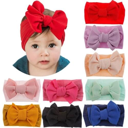 Baby Girl Headbands Newborn Hairband Baby Headband Bandeau Bebe FilleToddler Fabric Bow Knot Headwraps Turban Headwear Accessory