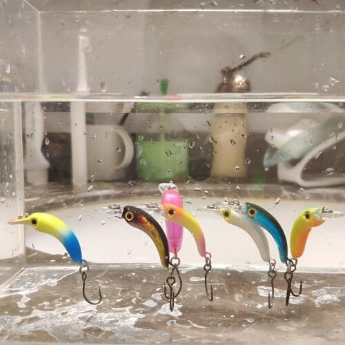 1PCS Fishing Lure 1.4g 40mm Artificial Hard Mini Crankbait Sharp Hook Minnow Wobblers Trout Pike Bass Tackle