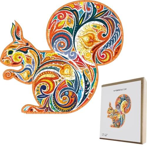 Rompecabezas Squirrel Wooden Puzzle For Adults Children DIY Wooden Puzzles Animal Shaped New Christmas Gift Wooden Jigsaw Puzzle