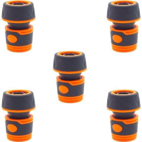 New 5PCS Car Wash Hose Connector, Waterstop Connector for 3/4 Inch Hose Garden Lawn Irrigation Fittings Pipe Adapters