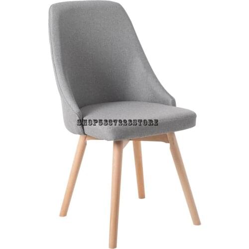 Nordic Single Solid Wood Chair Back Dining Chair Ins Net Red Makeup Stool Computer Desk Chair Household Simplicity