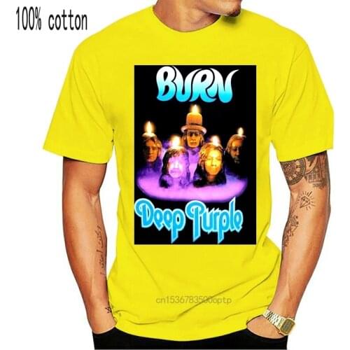 DEEP PURPLE - BURN - Official Licensed T-Shirt - New M L XLShort Sleeve LeisureTop Tee Men T Shirt