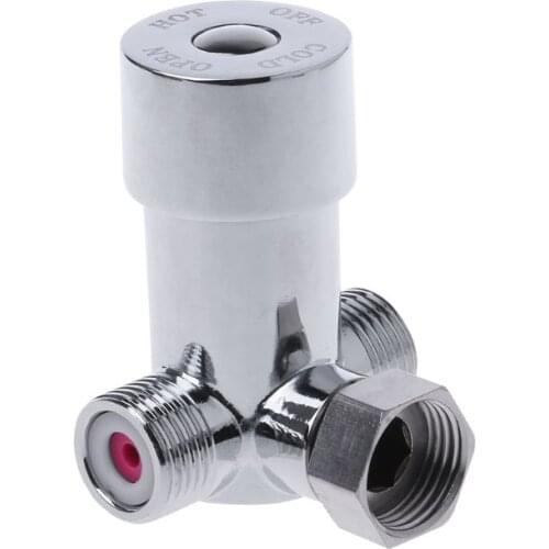 G1/2\" Hot & Cold Water Mixing Valve Thermostatic Mixer Two In & One Out Drop Ship