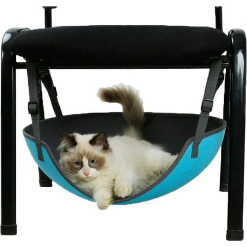Water Resistant Cat Hammock Bed Hair Free EVA Strong Hanging Hammock for Cats Kittens Blue