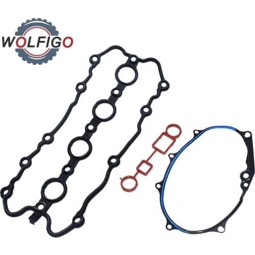 WOLFIGO Camshaft Adjuster Seal Timing Valve Cover Gasket For Audi A3 A4 A6 TT VW Eos Golf Passat 06D103121B 06F103483D