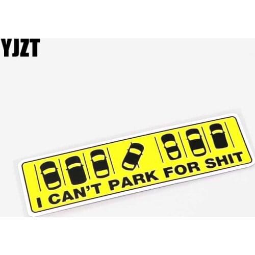 YJZT 13.7CM*3.5CM I Can't Park For Car-styling Car Sticker Decal PVC Accessories 13-0338