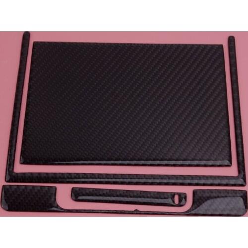 1 Set Black Carbon Fiber Center Console Storage Box Cover Panel Trim Decoration Fit for Toyota Camry 2018 2019 2020