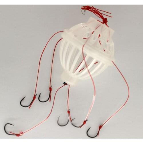 1pcs/lot Explosion Fishing Hooks Sea Float with Six Strong Hooks Ocean Carbon Steel Sharp Hook Pack Fishing Tackle Tools Pesca