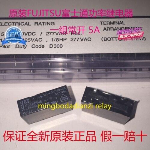 100%New Original！50PCS F3AA005E or F3AA012E or F3AA024E 5V 12V 24V