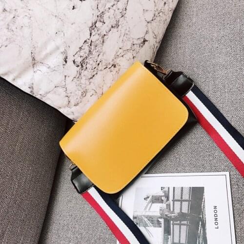 2019 Handbags women Shoulder female mini Crossbody bag Red Yellow Flap Messenger Bag Canvas Strap Female Clutch girls