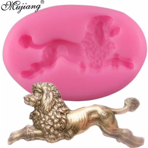 Mujiang 3D Cute Poodle Dog Silicone Mold Baby Birthday Fondant Cake Decorating Tools Chocolate Candy Clay Gumpaste Moulds