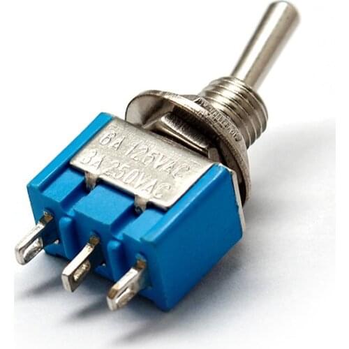 5 Pcs AC ON-ON ON-OFF-ON SPDT 2 Position Latching 3 Position Latching Toggle Switch 125V/6A 250V/3A Switch