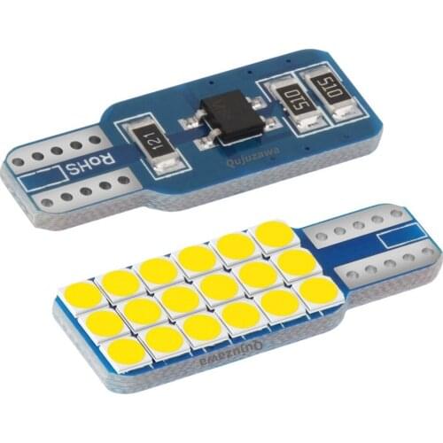 50Pcs T10 W5W Super Bright 3030 LED Car Interior Reading Dome Lamps Auto Luggage Compartment Lights Wedge Door Bulb Warm White