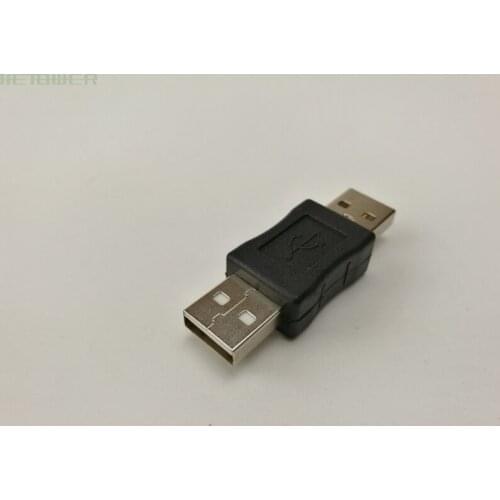 500pcs/lot USB 2.0 Male To USB Male Cord Cable Coupler Adapter Convertor Connector Changer Black