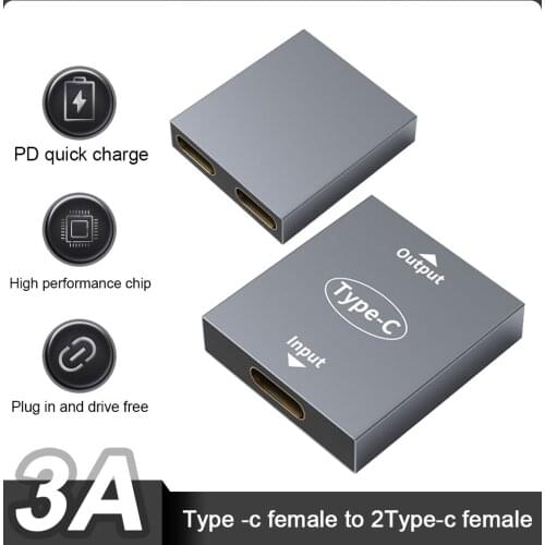 PD Fast Charging Type C Adapter Type C To USB C Male Converter Female TO Male Charging Data Transfer Adapter