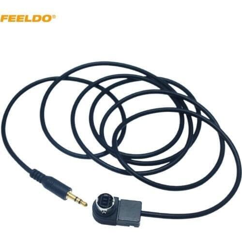 FEELDO 10pcs Car Radio 3.5mm Male Input Interface Audio Music Aux Cable Adapter for Alpine KCA-121B Ai-net Socket Port #HQ6251