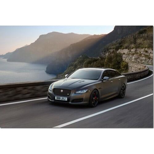 Jaguar XJR575 Car Poster Wall Art Canvas Cloth Fabric Print Painting Wall Picture for Living Room