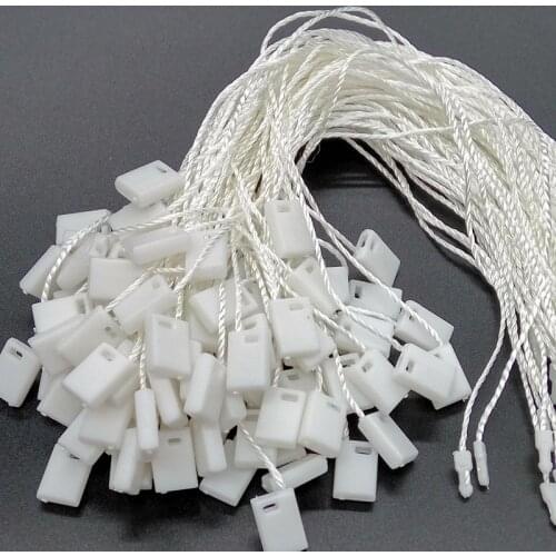 Free Shipping 500 Pieces White Hang Tag String 18cm String Seal For Garment Hang Tag White Tag String Cord For Price Tag