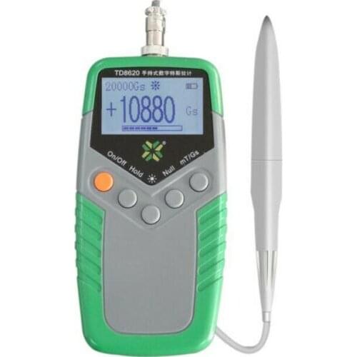 CE TD8620 Digital Gauss Meter Surface Magnetic Field Tester Flux Meter mT/Gs