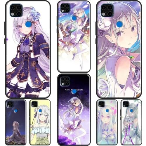 Emilia Re Zero Case For Xiaomi Redmi Note 10 Pro Note 9 Pro Note 8 Pro Note 7 8T 9S 9C 9A 8A 7A 9T Coque