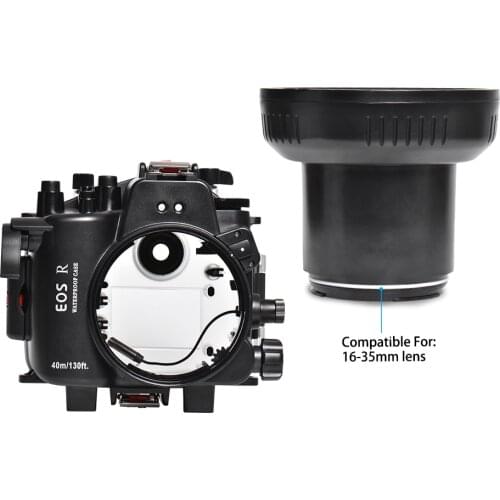 Seafrogs 40M Diving Camera Housing For Canon EOS R Waterproof Camera Case with 16-35mm 24-105mm 100mm lens Underwater Protective