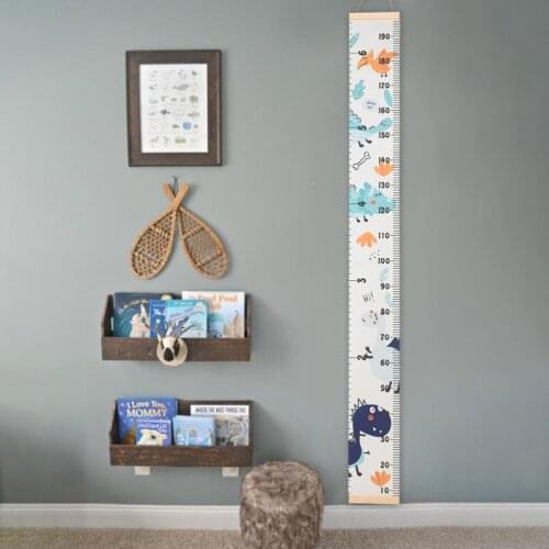 Wooden Children Height Ruler Wall Hanging Cartoon Pattern Height Measure Ruler For Kids Growth Chart Table Home Wall Sticker