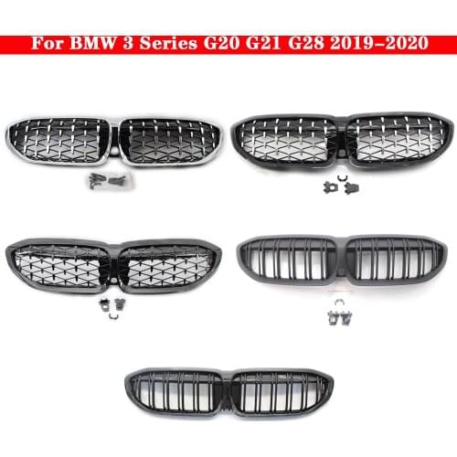 For BMW 3 Series G20 G21 G28 2019-2020 Car styling Middle grille ABS plastic front bumper grill Auto Center Grille vertical bar