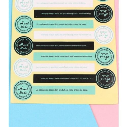 Baking Cake Tools Adhesive paper packaging sealing paste color gift box Pudding Bottle decoration label Stickers 600pcs/lot