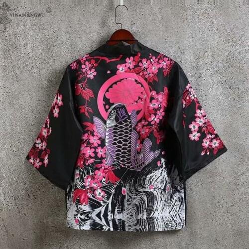 Kimonos Cardigan Men Yukata Women Traditional Japanese Kimono Unisex Harajuku Beach Loose Thin Shirt Sun-protective Shirts Coat