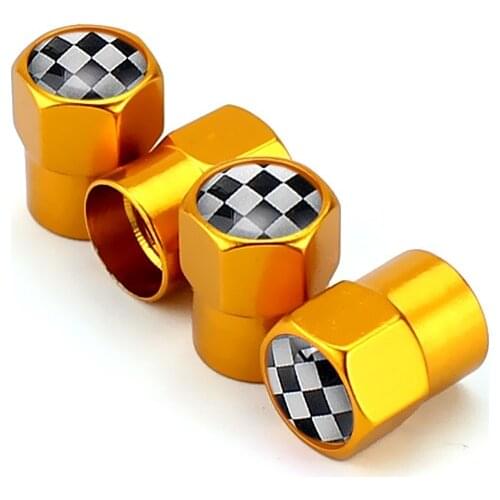 4pcs Car Styling Auto Wheel tire valve Caps Airtight Cover for F1 Racing logo Chevrolet Citroen Hyundai MINI Cooper Jeep Ford Vw