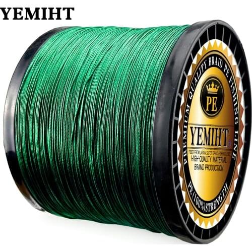 YEMIHT Multicolor 8/4 Strands 1000M 500M 300M PE Braid Fishing Line Sea Saltwater Fishing Weave 100% SuperPo