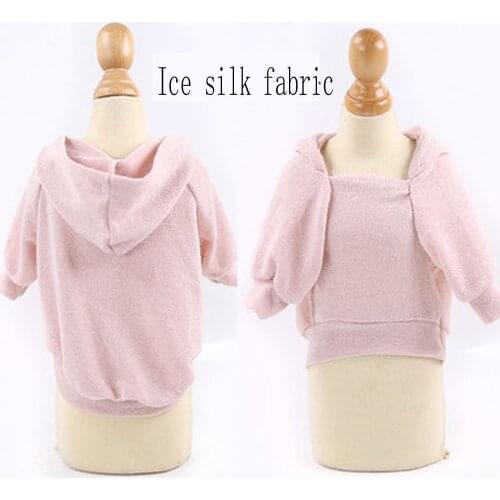 Summer Dog Clothes Ice Silk Fabric Pet Hoodie Shirt For Small Dogs Clothes Breathable Sun-protective Mesh Puppy Coat Chihuahua