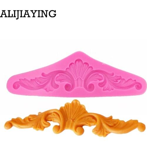 M0961 Lace Pattern Silicone Mold Fondant Mold Gift cake Decorating Tools Kitchen Silicone Lace vine Mold