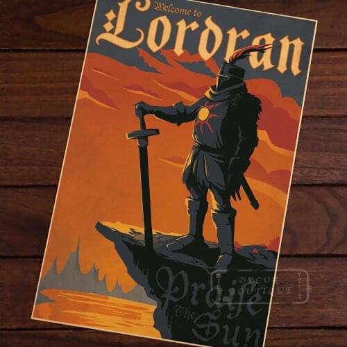 Sweet Dark Souls Posters Look Suitably Vintage Poster Decor Online Pictures DIY Wall Sticker Home Bar Posters Decor Gift