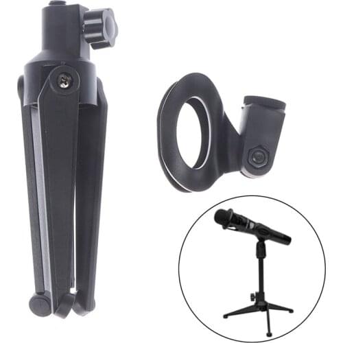 Microphone Stand Desktop Tripod Mini Portable Table Stand Adjustable Mic Stand