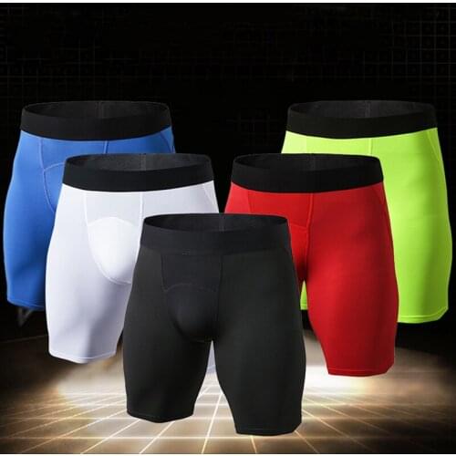 New Running Shorts Men Fitness Tight Sports Short Trousers Quick Dry Leggings Sports Clothing Compression Crossfit Mens Shorts