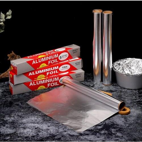 5/10/20/50/120M*30cm Tin Foil Paper Food Pack Cook Baking BBQ Grill Silver Baking Tinfoil Paper Sheet Roll Barbecue Cooking