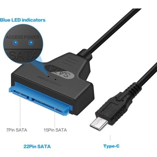 Wholesale USB 3.1 Type C SATA Cables Converter Male to 2.5'' HDD/SSD Drive Wire Adapter Wired Converter