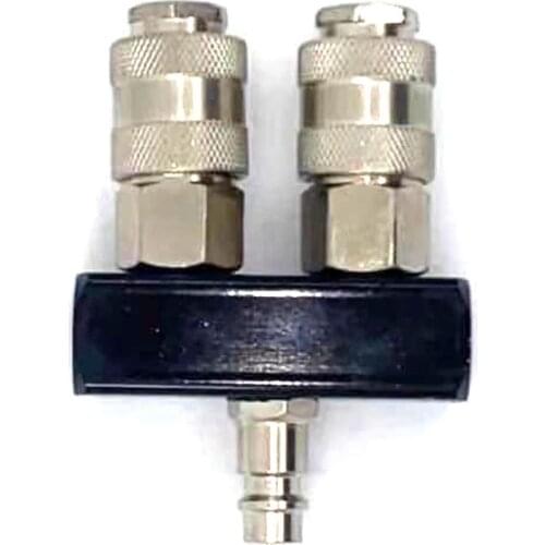2 WAY Pneumatic Quick Connector European Style Manifold Quick Couplers Air Compressor Tools 1/4''NPT Multi Hose Coupling
