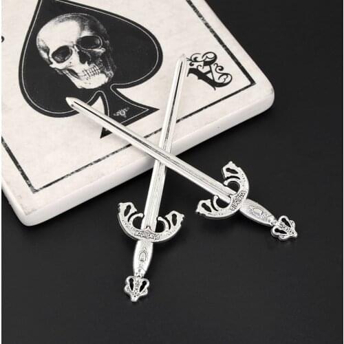 5pcs Silver Color Weapons Sword Charms Gladiator Pendant For DIY Handmade Jewelry Making Accessorie 21x86.5mm
