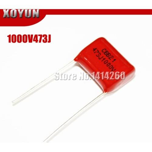 10PCS CBB21 1000V473J 1000V47NF 1000V0.47UF Pitch 15MM 473J1000V CBB Polypropylene film capacitor