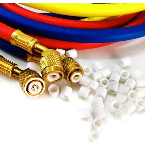 High quality automotive air conditioning refrigerant pressure gauge liquid filled gasket three color tube apron maintenance tool