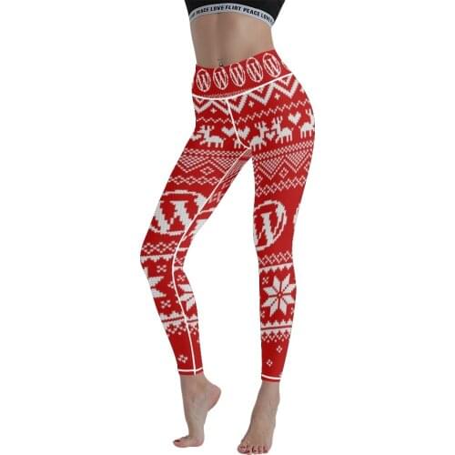 Plus Size Christmas Elk 3D Printing Womens Seamless Yoga Pants Stretch Leggings Tight Pants Women Movement Gym Legging Pants