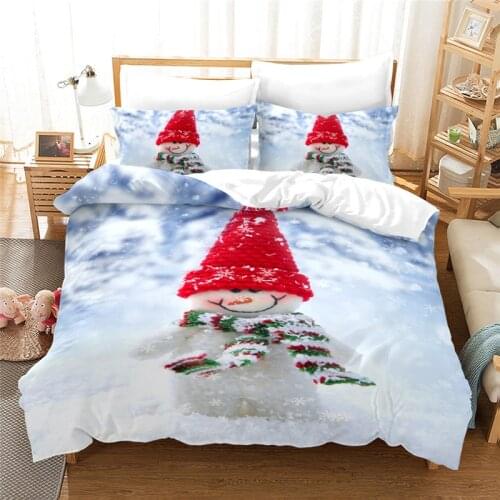 Santa Claus Christmas Bedding Set Western Europe Duvet Cover Set 2/3 Pcs Super King Size Dekbedovertrek 200x200 King Size 2021