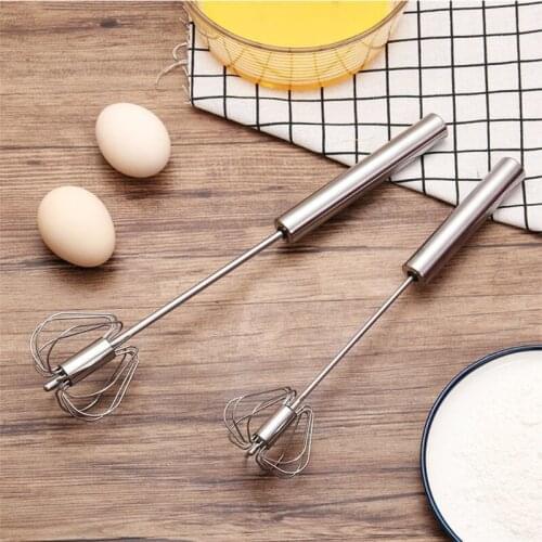 45BE Hand Push Egg Beater Mixer Stainless Steel Egg Whisk Egg Beater Versatile Milk Frother Manual Kitchen Tool Durable
