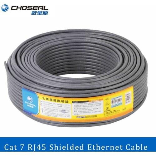 CHOSEAL Cat7 LAN RJ45 Ethernet Bulk Cable Engineering Outdoor Network Wire 23AWG 10Gbps 600MHz LAN Cord For Home Network 5G