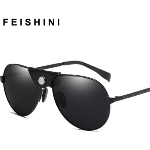 Feishini Brand Anti-Reflective Visual driving Glasses Protection Women Sunglasses For Men Polarized Luxury gafas de sol PILOT