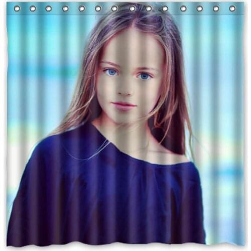 Kristina Pimenova Polyester Waterproof Shower Curtain 71*71 inch Mildew Resistant Bath Curtain Bathroom Decor 12pc Hooks